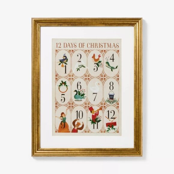 16x20 12 Days of Christmas Framed Wall Art - Threshold Studio McGee, Target 2024 - Picture 1 of 5